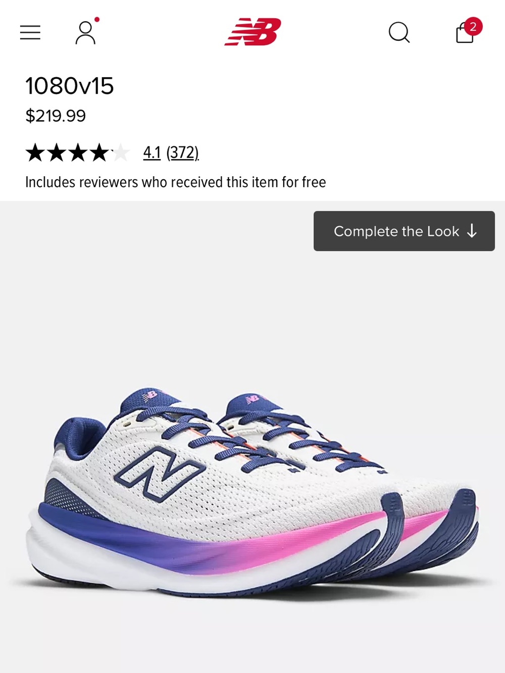 New Balance 1080 v15 running shoe